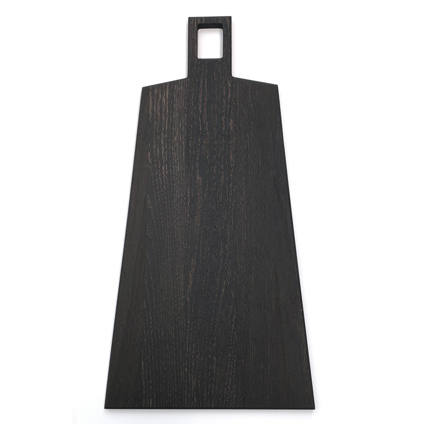 Oversized, blackened oak, food grade charcuterie boards. Ideal for serving many people at once. Uniquely designed by Big Wide Outside.