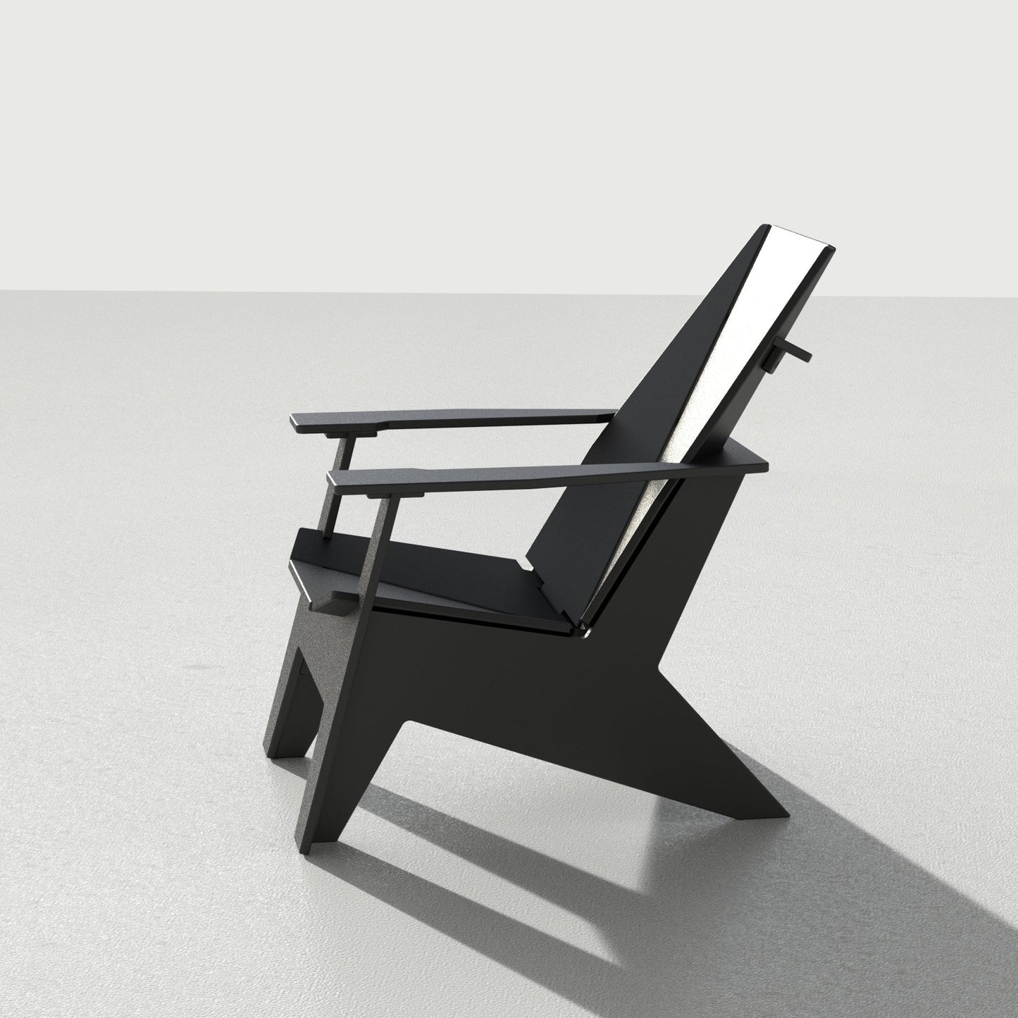 
                  
                    Side profile shot of a modern muskoka chair on a white background.
                  
                