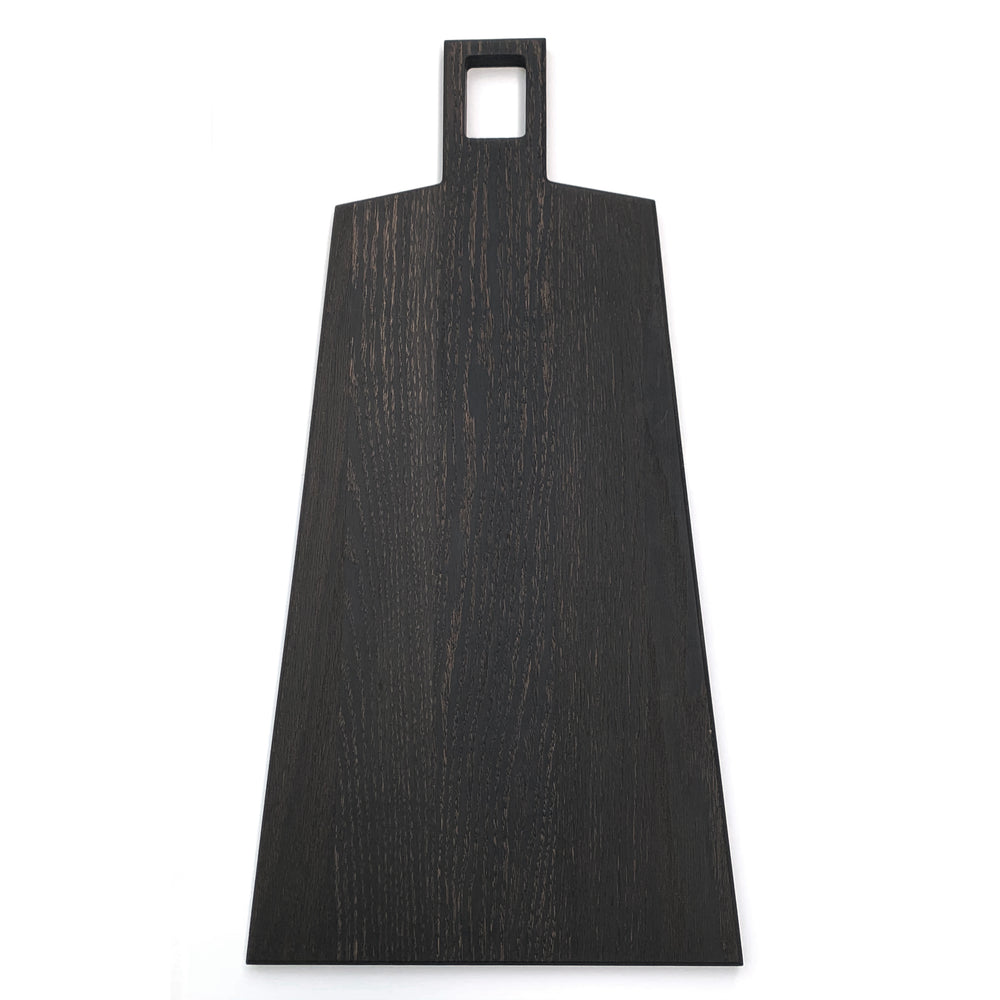 Oversized, blackened oak, food grade charcuterie boards. Ideal for serving many people at once. Uniquely designed by Big Wide Outside. 
